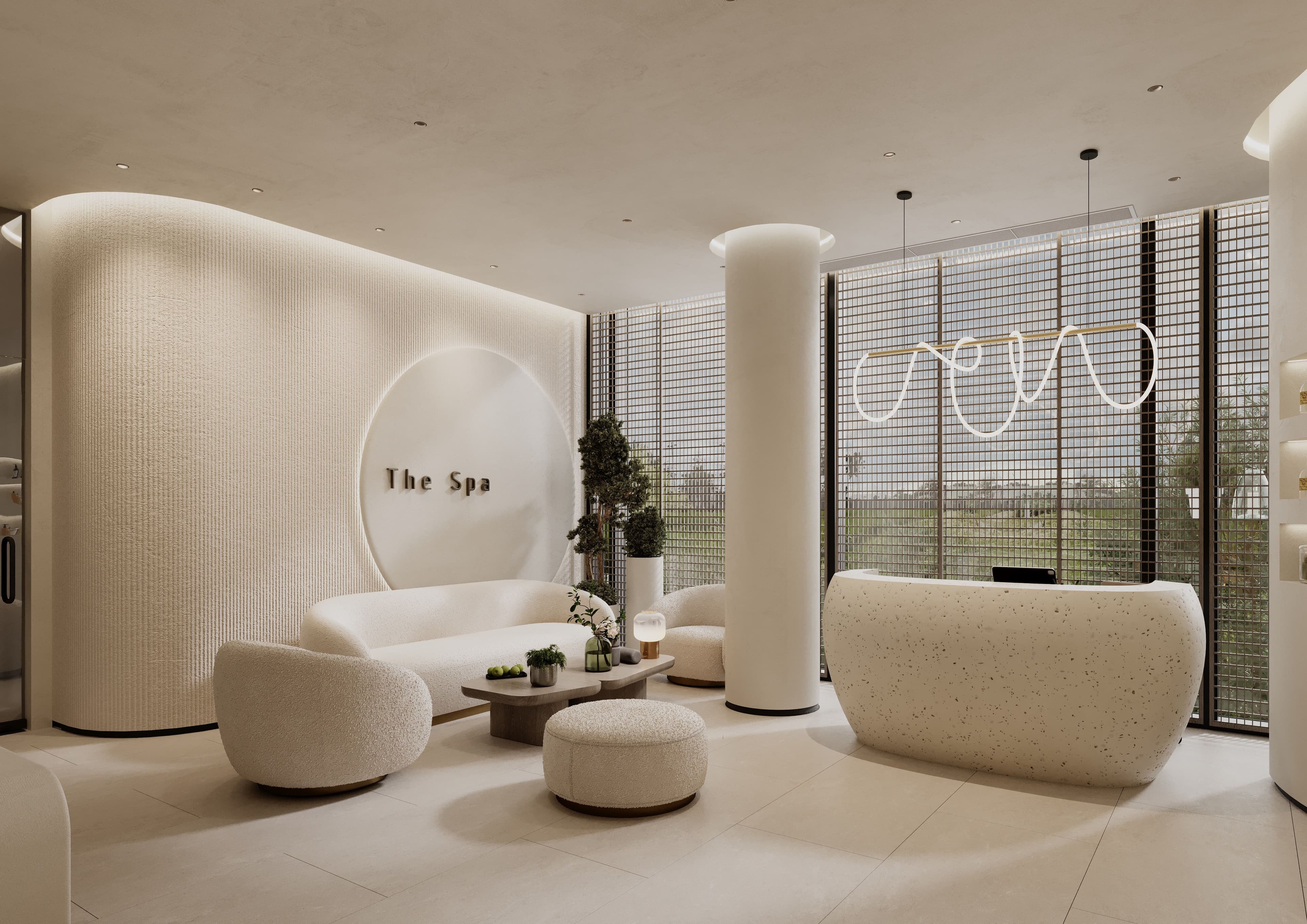 The reception of a modern aesthetic clinic